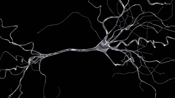 Begreppsmässiga image med neuron cell i abstrakt utrymme — Stockfoto