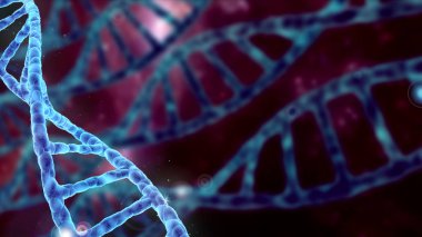 DNA Moleküler spiraller soyut parlayan uzayda