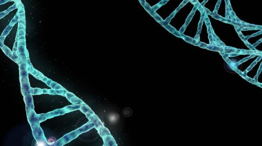 DNA Moleküler spiraller soyut parlayan uzayda