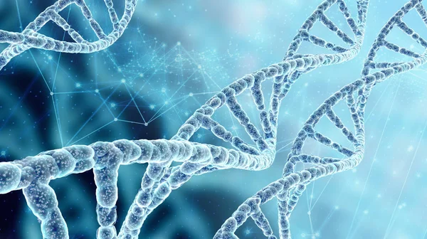 Beautiful scientific background with DNA spiral molecules — Stock Photo, Image