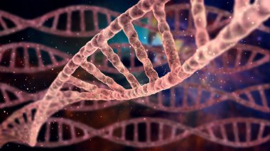 DNA sarmal molekül yüksek detaylı gerçekçi görünümü