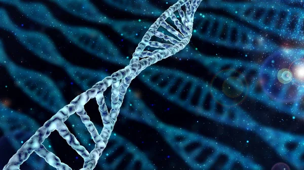 Cząsteczki Spirala DNA w tle pojęciowy przestrzeni — Zdjęcie stockowe