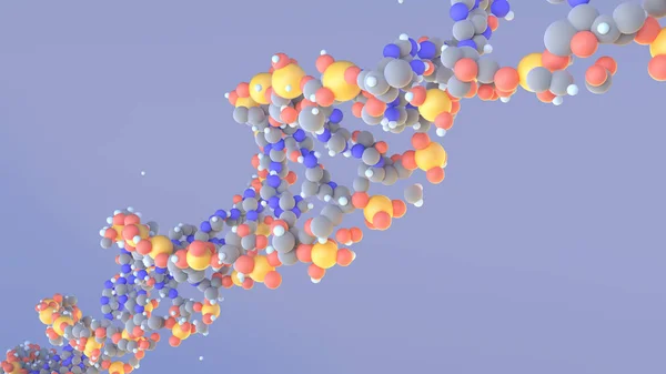 Molécula de DNA dupla hélice estrutura visual fundo — Fotografia de Stock