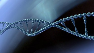 Soyut uzayda tek stilize Dna sarmal