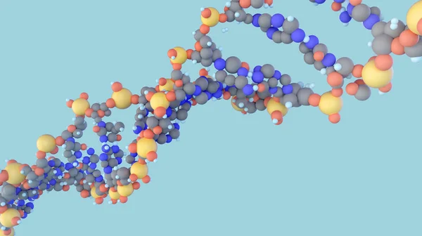 Close-up van DNA molecuul double helix — Stockfoto