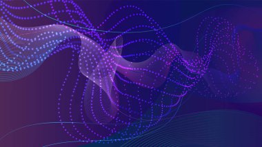 Derin mavi alana sahip soyut dijital arka plan