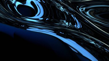 Dalgalı siyah sıvı yüzey görüntüsü olan yüksek çözünürlüklü ayrıntılı dijital arkaplan