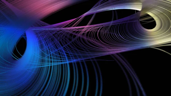 High Resolution Render Massive Formation Multicolored Fiber Deep Space Abstract — Stock Photo, Image