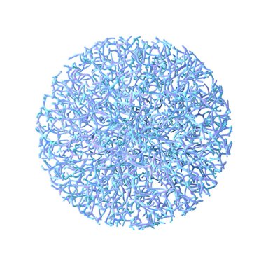 Güzel organik küresel nesne beyaza izole edilmiş.