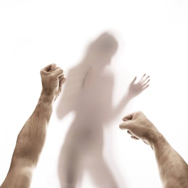 Yerli şiddet sunan kavramsal resim