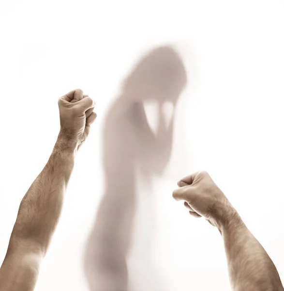 Conceptual picture presenting domestical violence — Stock Photo, Image