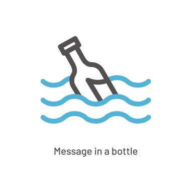 İletide bir şişe simge vektör çizim