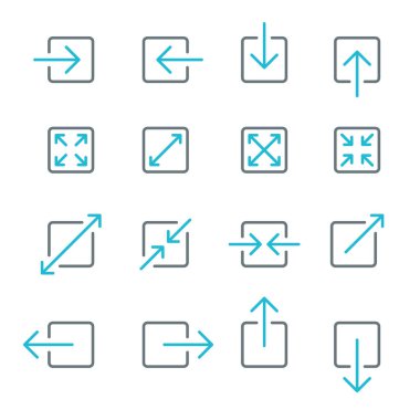 Ok satır koleksiyonu. Dokunmatik ekranı jestleri Icons set