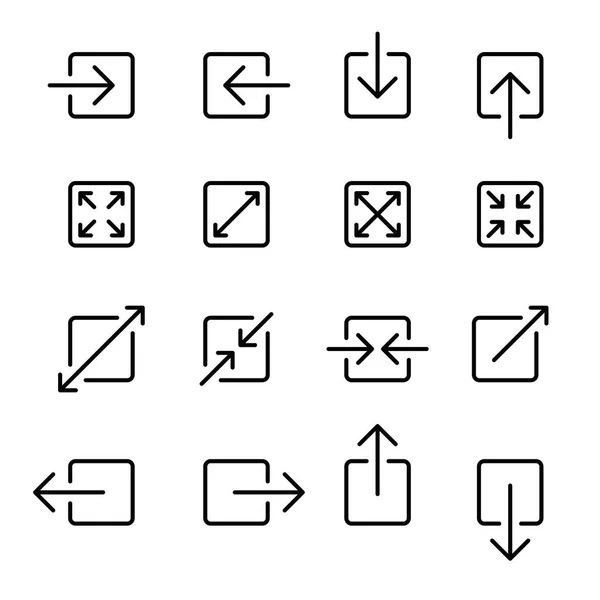 Satır Koleksiyonu Dokunmatik Ekranı Jestleri Icons Set — Stok Vektör