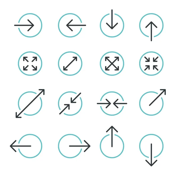 Satır Koleksiyonu Dokunmatik Ekranı Jestleri Icons Set — Stok Vektör