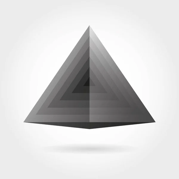 부드러운 그라데이션 삼각형 아이콘 로고입니다 일러스트 디자인 프로젝트에 — 스톡 벡터