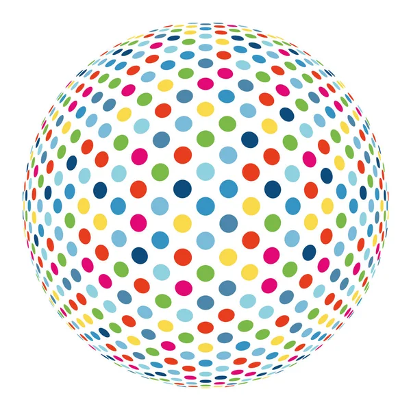 Colorful Abstract Mosaic Sphere Vector Background — Stock Vector