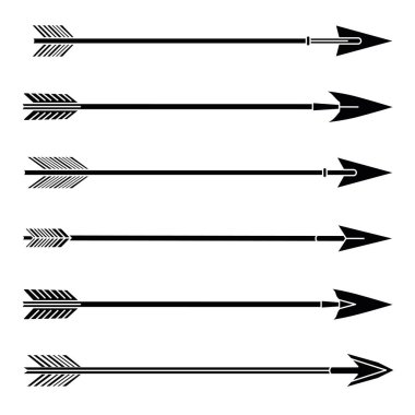 Ok simgeleri ayarlayın. Yenilikçi, kabile, Hint, boho ortaçağ tarzı