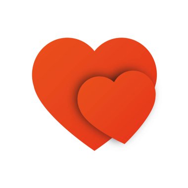 Kalp şekli abstract, kavram vektör çizim seviyorum