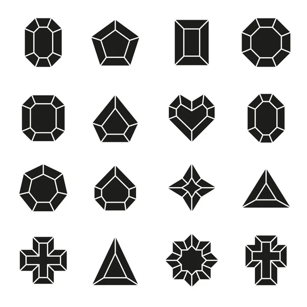 Векторний Набір Алмазних Значків Розкішний Преміальний Символ — стоковий вектор