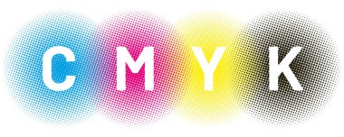CMYK yarım ton arkaplan vektörü