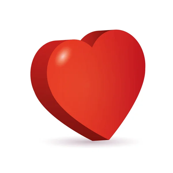 Heart Isometric Icon Vector Illustration — Stock Vector