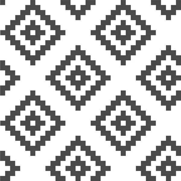 简单的无缝的黑色和白色斯堪的纳维亚趋势模式 — 图库矢量图片