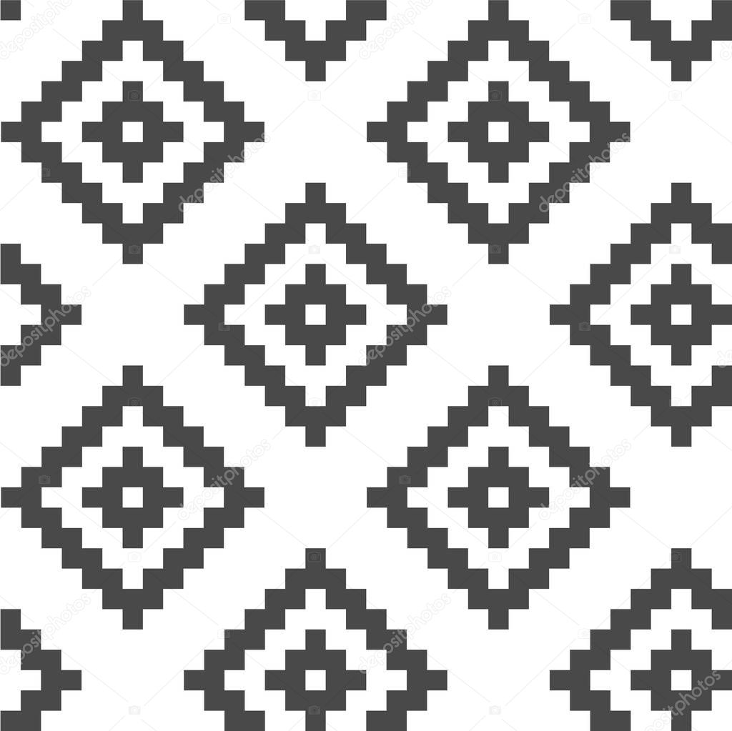 Simple seamless black and white Scandinavian trend pattern
