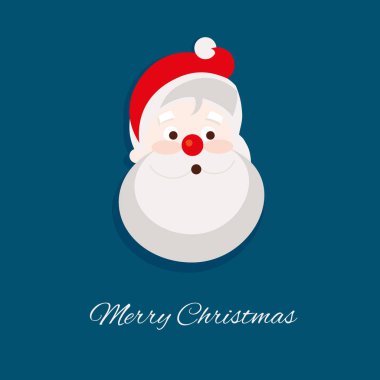 Sevimli Noel Baba baş vektör çizim