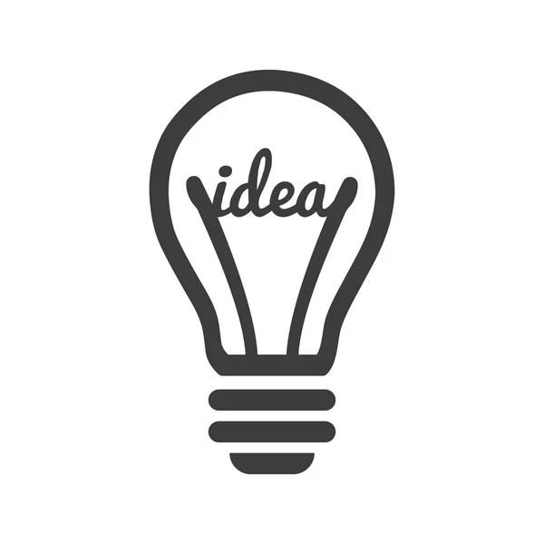 Stylized Sign Vector Lightbulb Logotype New Idea Symbol Icon Flat — Stock Vector