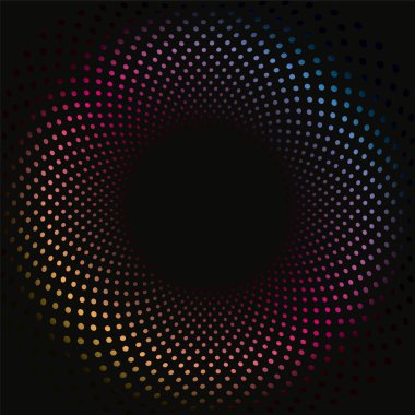Renkli noktalar 3d arka plan deseni. Geometrik vektör çizim