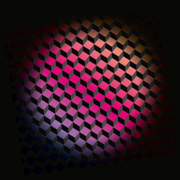 Farbige Würfel Hintergrundmuster Geometrische Vektordarstellung — Stockvektor