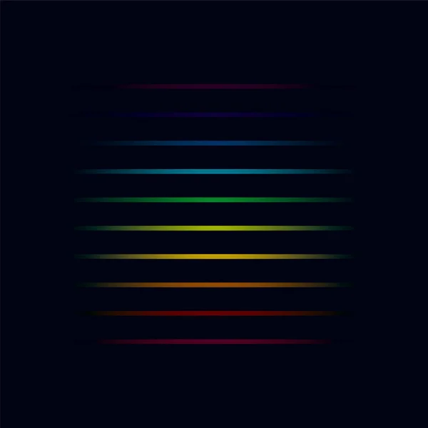Linee multicolori. Linee colorate sfondo orizzontale Illustrazione — Vettoriale Stock