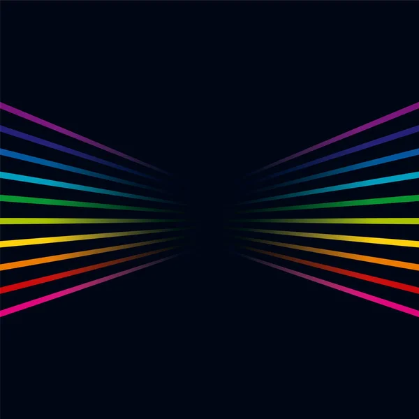 Lignes Multicolores Lignes Colorées Fond Horizontal Illustration — Image vectorielle