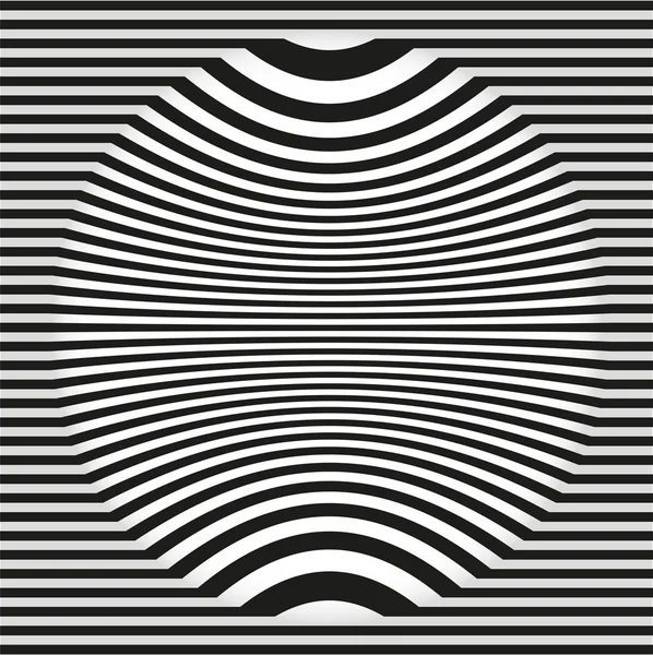 Images in the style Op art. Black and white background. Vector — Stock Vector