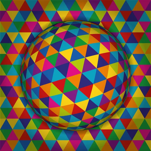 Modello di sfondo 3D sferico colorato . — Vettoriale Stock