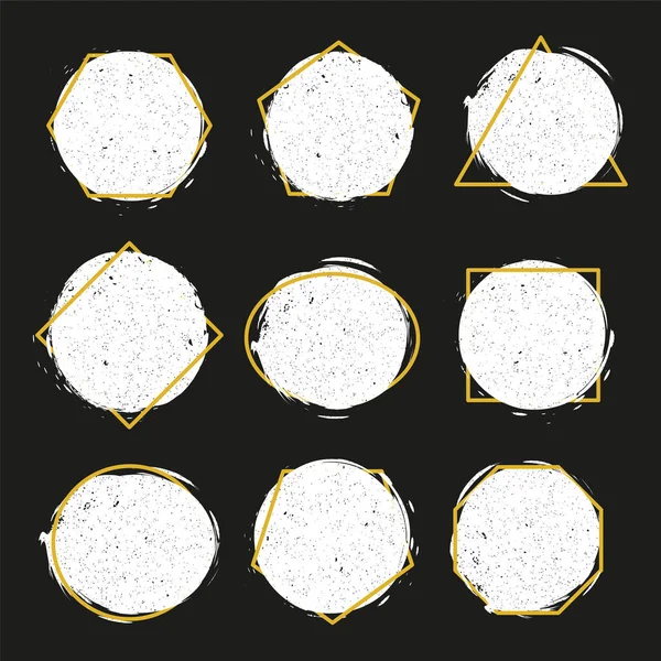 Conjunto Banderas Abstractas Modernas Vector Formas Geométricas — Archivo Imágenes Vectoriales