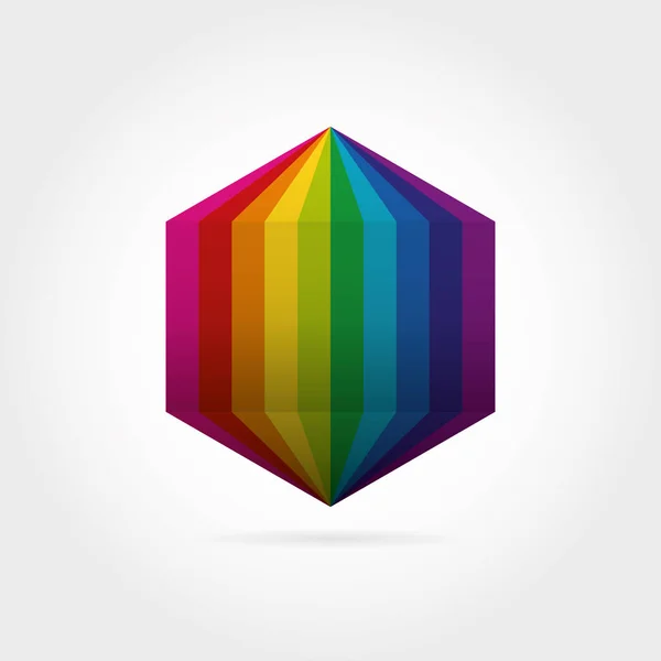 Logo Icono Hexágono Gradiente Color Liso Ilustración Vectorial Para Proyecto — Vector de stock