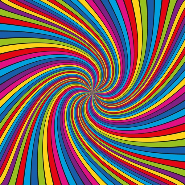 Lignes Multicolores Spirale Lignes Colorées Fond Illustration — Image vectorielle