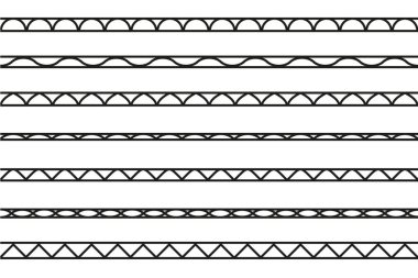 sorunsuz kenarlık kümesi. Vektör tasarım öğesi