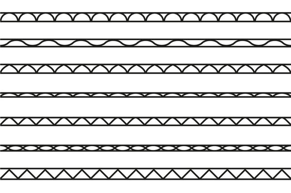 set of seamless borders. Vector design element