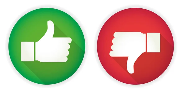 Icon thumb up and thumb down. Like and dislike sign design - Vector — Stock Vector