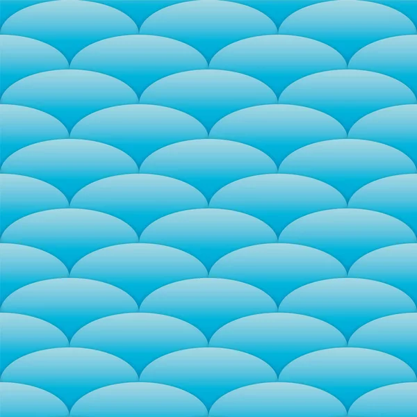블루 컷된 웨이브 완벽 한 패턴입니다. 바다 배경입니다. 벡터 일러스트 레이 션-벡터 — 스톡 벡터