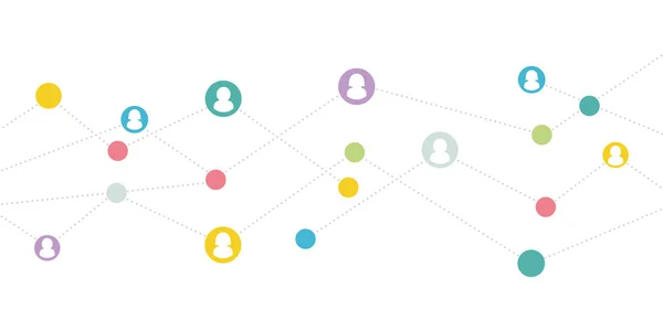 Team in sociaal netwerk werk concept. Menselijke model verbinding vectorillustratie — Stockvector