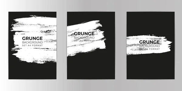 Grunge kézzel rajzolt háttér-készlet A4 formátumban. Akvarell textúra háttér. — Stock Vector