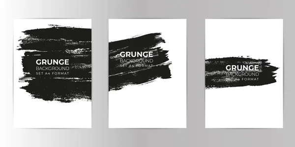 Grunge kézzel rajzolt háttér-készlet A4 formátumban. Akvarell textúra háttér. — Stock Vector