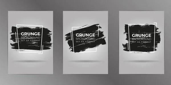 Grunge handgezeichneten Hintergrund Set a4-Format. Aquarell Textur Hintergrund. — Stockvektor