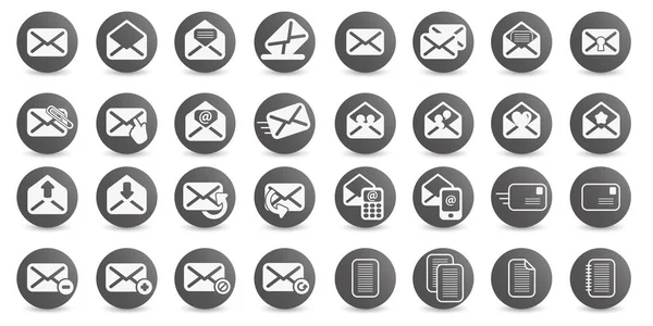 E-Mail Icon Vektor Logo Illustration Design setzen - Vektor — Stockvektor