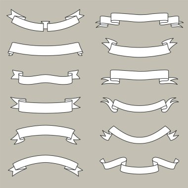 Şerit ince çizgi simgesi ayarlayın. Metin afişinin anahat işaret kiti.