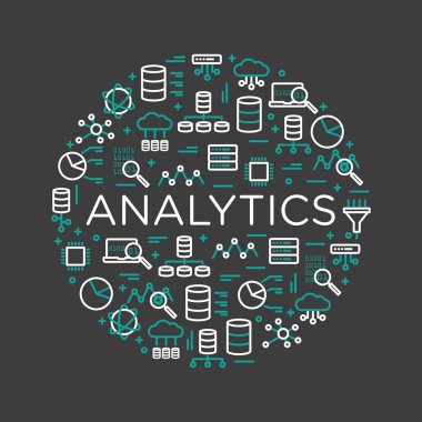 Simgelerle çevrili Analitik kelimeleri 